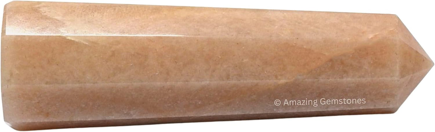 Amazing Gemstone Cream Moonstone Crystal Towers ~ Natural Healing Crystal Point Obelisk for Reiki Healing and Crystal Grid (2 to 3 INCH)