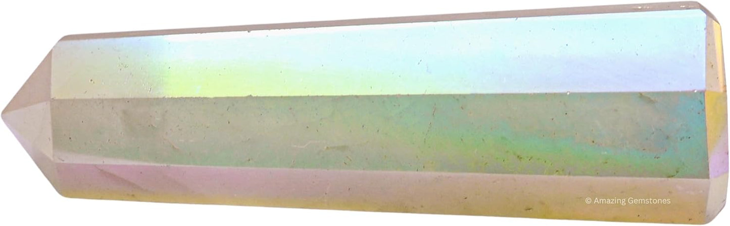 Amazing Gemstone Angel Aura Rose Quartz Crystal Towers ~ Natural Healing Crystal Point Obelisk for Reiki Healing and Crystal Grid (2" to 3" Inch)