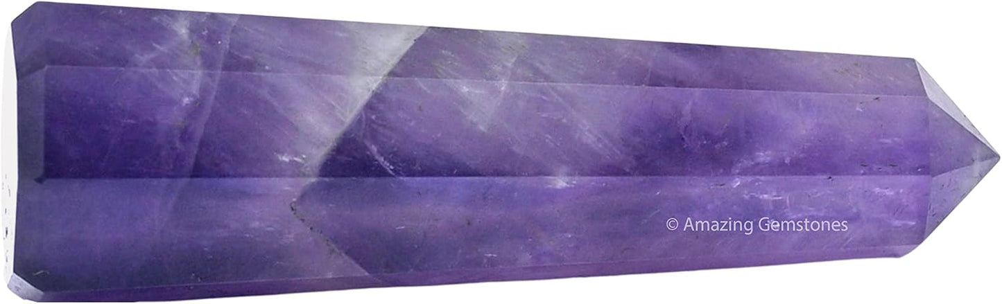 Amazing Gemstone Amethyst Crystal Towers ~ Natural Healing Crystal Point Obelisk for Reiki Healing and Crystal Grid (3- Inch)