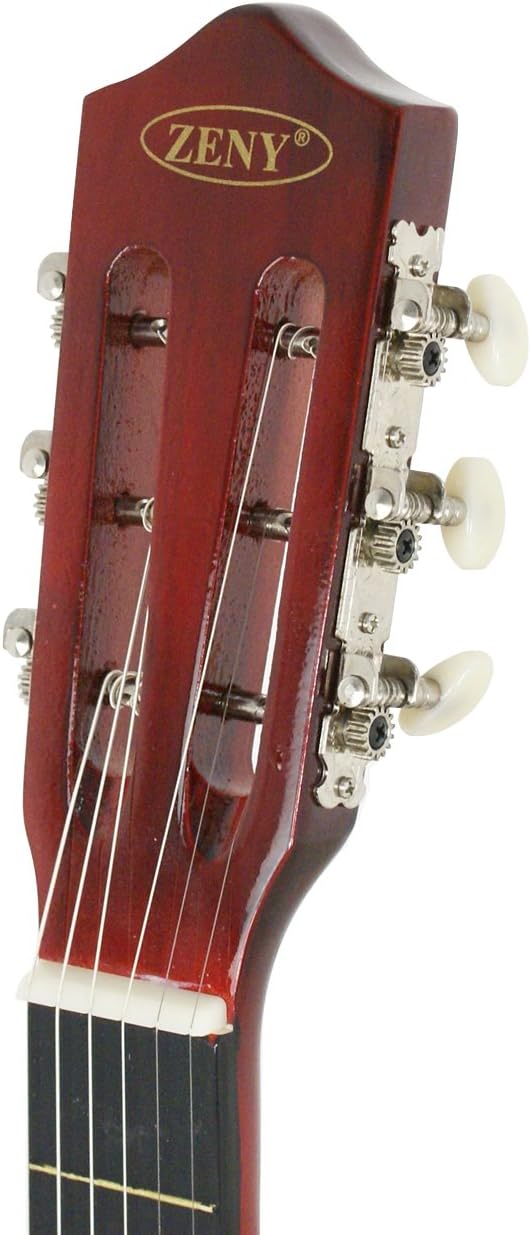 ZENY 38" New Beginners Acoustic Guitar With Guitar Case, Strap, Tuner and Pick (Natural)