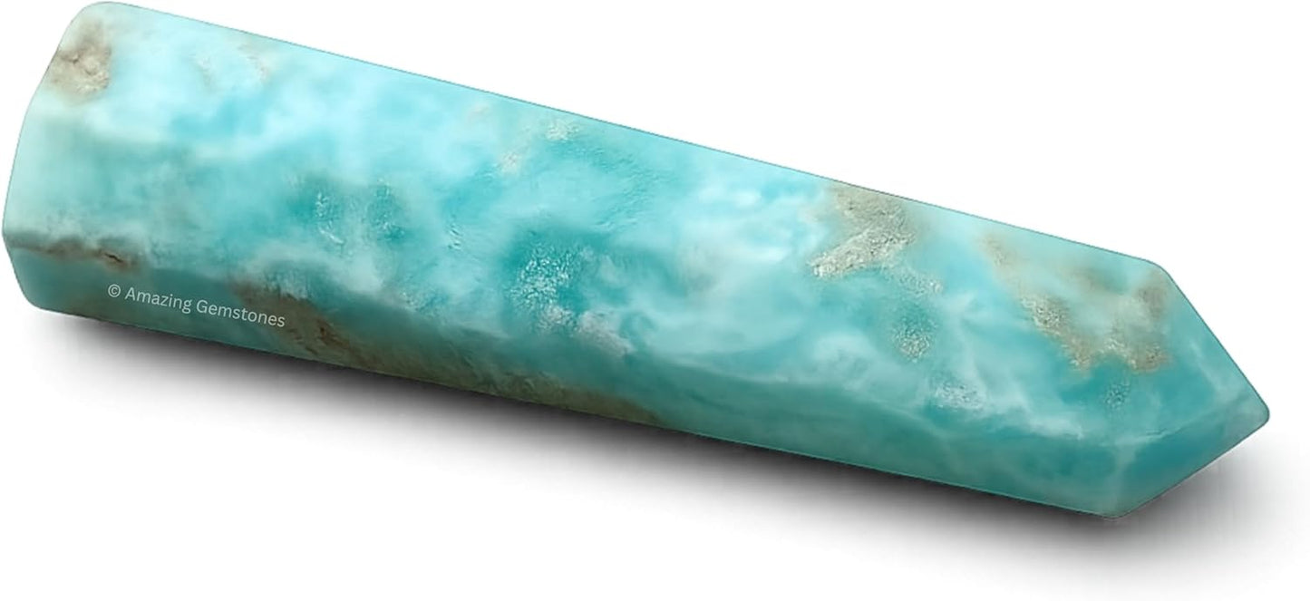 Amazing Gemstone Caribbean Calcite Crystal Towers ~ Natural Healing Crystal Point Obelisk for Reiki Healing and Crystal Grid (3" to 4" INCH)