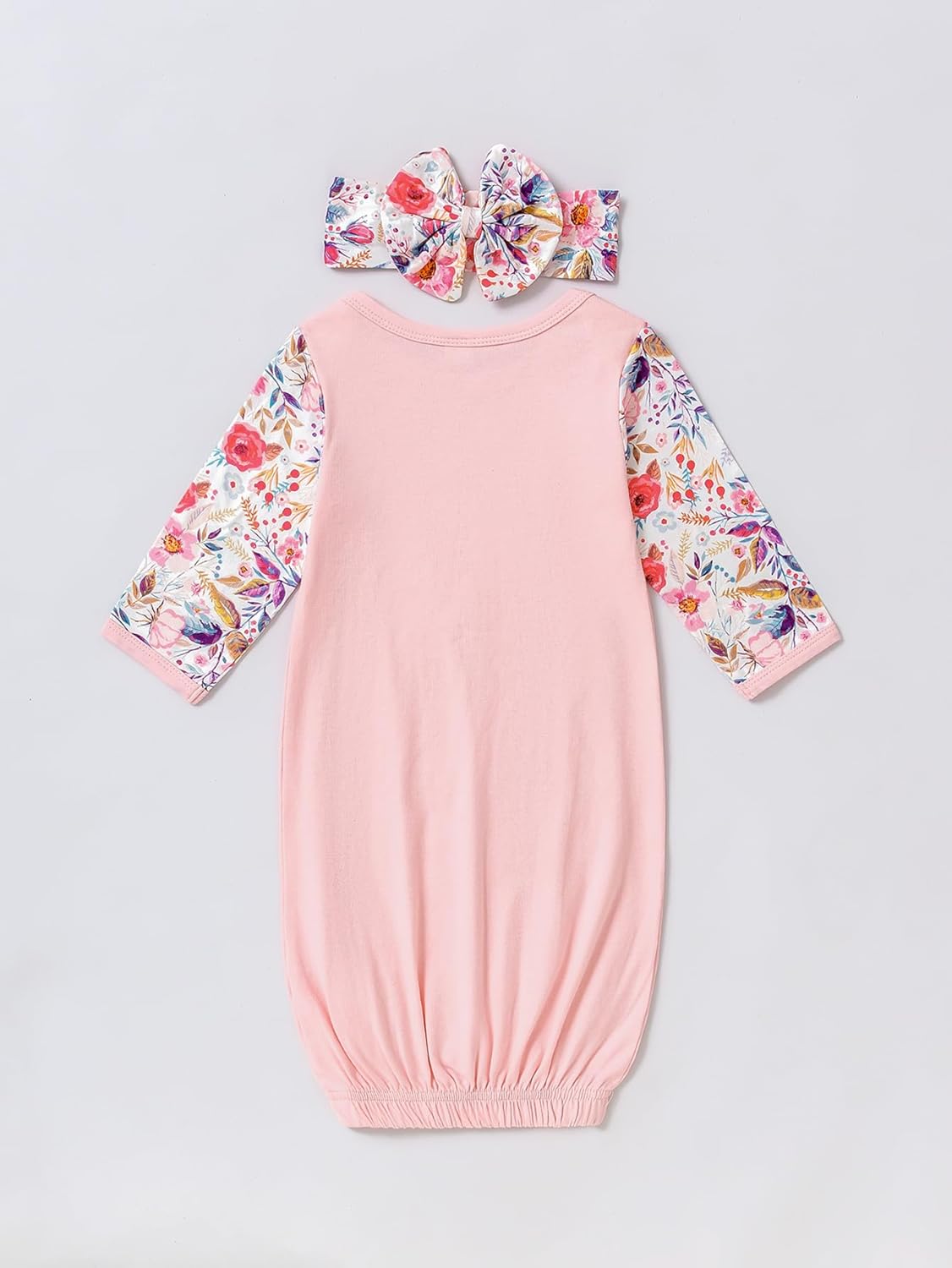 AMAWMW Newborn Baby Girl Little Sister Sleeper Gown Stripe Long Sleeve Nightgown Pajamas Gifts Stuff Essential Outfit