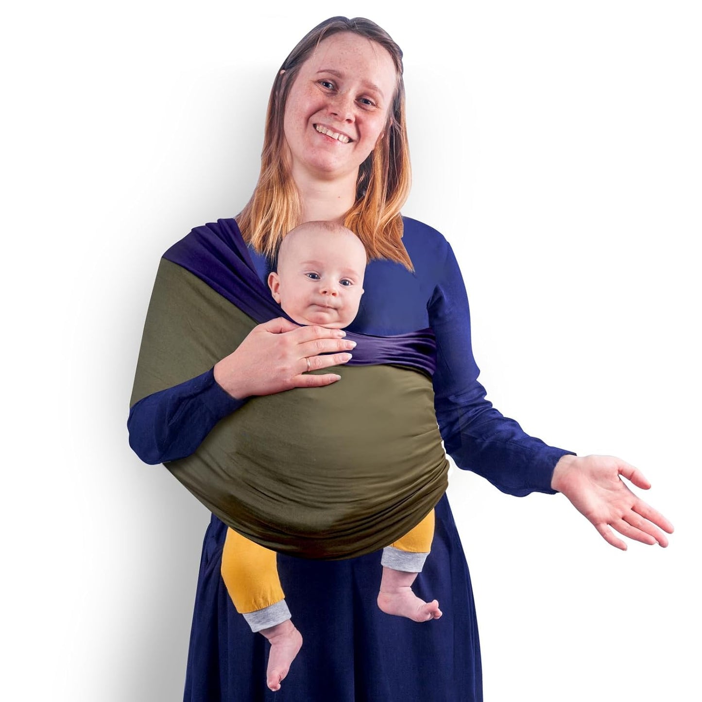 TKKOK Baby Wrap Carrier, Unisex Baby Carrier, Lightweight & Ultra Soft, Easy to Wear Baby Wrap, Perfect for Newborn Toddlers