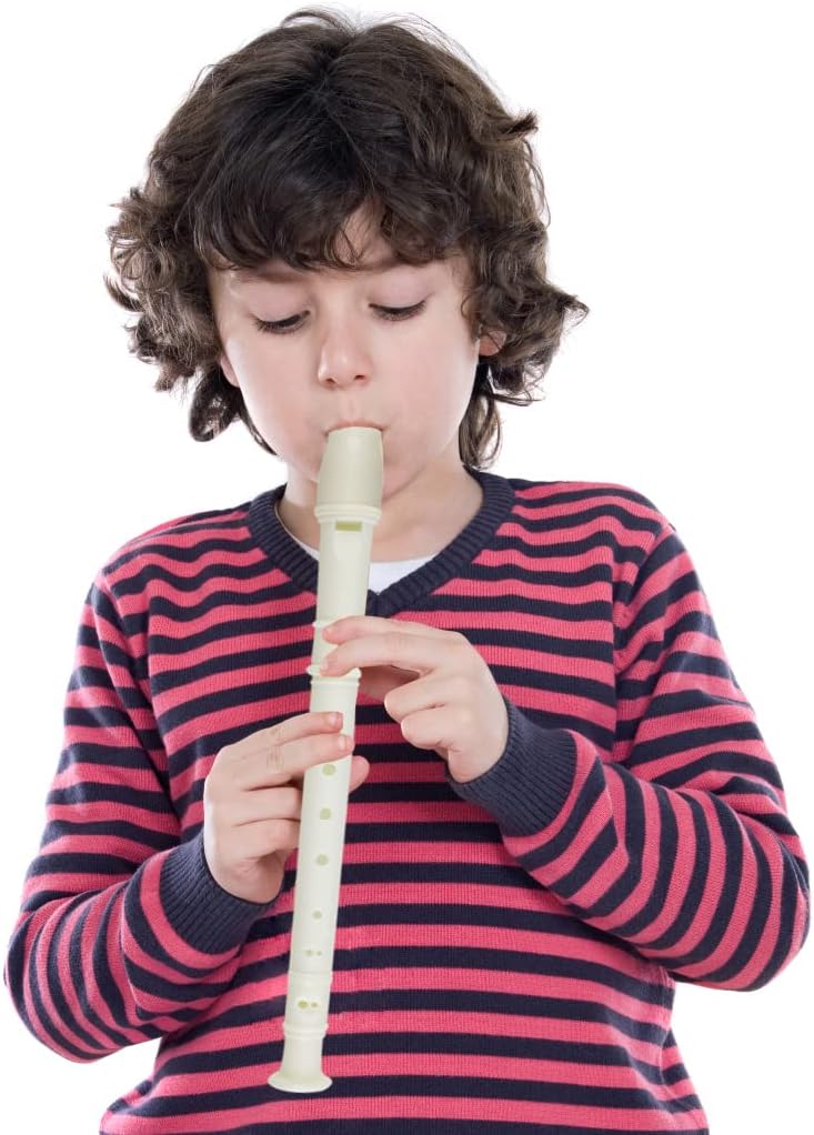 6 PCS 8 Holes Soprano Recorder, Plastic Soprano Recorder Instrument Descant Flute Recorder German Style Soprano Recorder with Cleaning Rod for Kids, Students, Beginners, Class Rewards