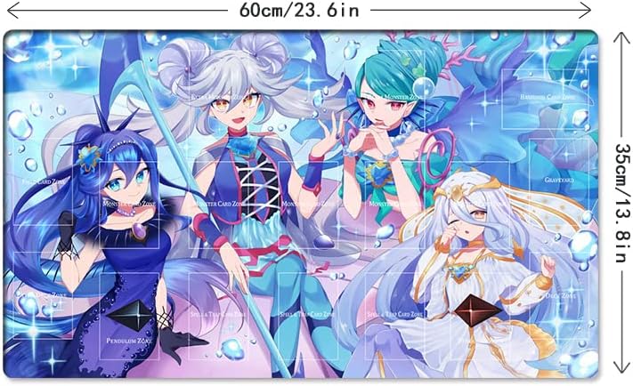 New Mlikemat Playmat Marincess TCG CCG OCG Trading Card Game Mat with Zones + Free Bag (ZD039-773-A)