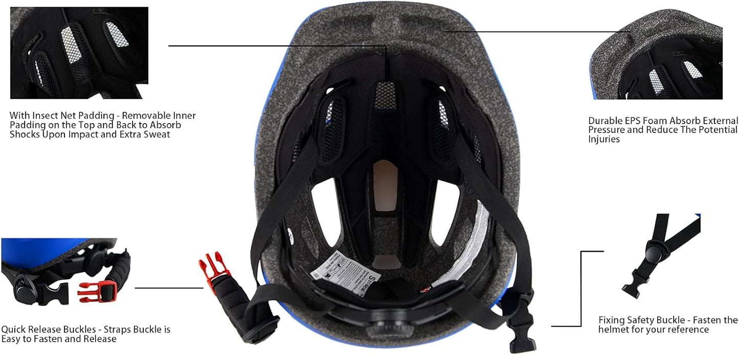 Kids Bike Helmet for Ages 1-8 Years, Adjustable Toddler Boys and Girls Helmets, Lightweight Child Infant Bicycle Cycling Scooter Sports Helmet 48-54cm