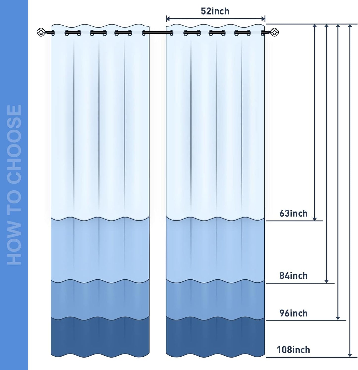 Aimego Ocean Beach Blackout Curtains Tropical Palm Trees White Wooden Window Scenery Decor for Bedroom Living Room Window Drapes Grommet Top Room Darkening Curtains 2 Panel Set 52"X63"