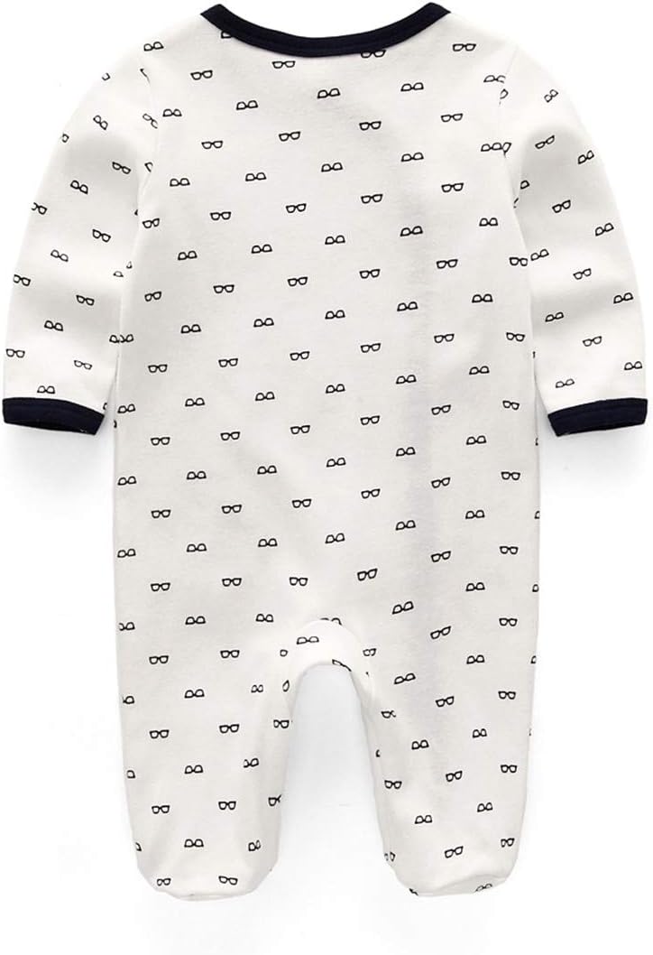 Kiddiezoom Baby and Toddler Boys'Snug Fit Footed One-Piece Romper Jumpsuit Cotton Cotton Footed Outfit