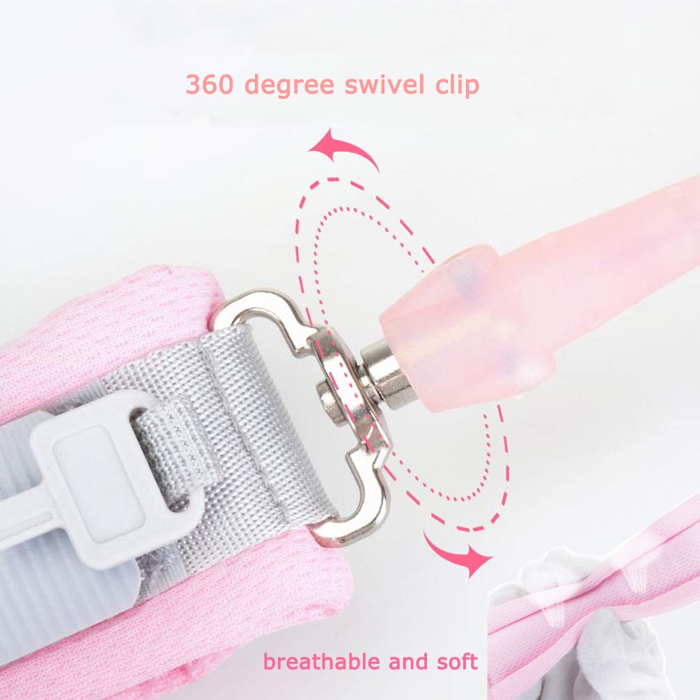Anti Lost Wrist Link (8.2ft), Socub Toddler Leash Wrist for Child Safety with Key Lock, Safety Wrist Link for Kids, Pink