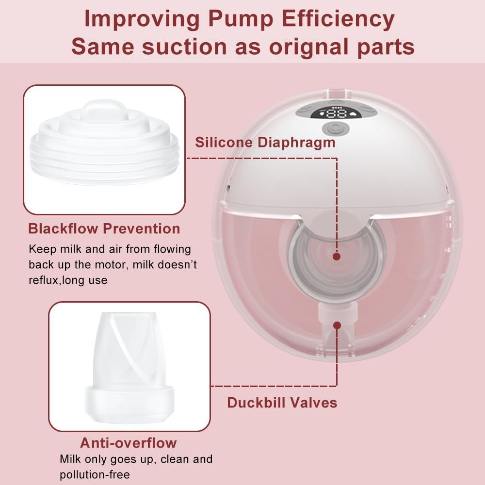 6pcs Silicone Diaphragm Only Compatible with Momcozy M5 Wearable Breastpump, Mom Cozy M5 Breastfeeding Essential Accessories, for Momcozy Breast Pump Replacement Parts