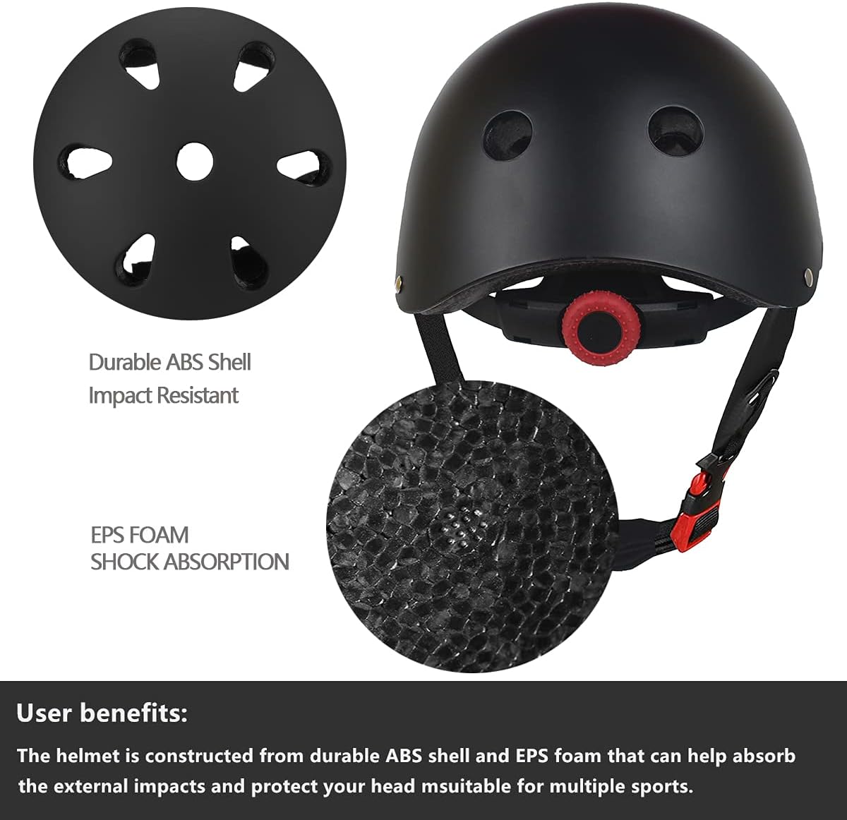 Kids Bike Helmet for Ages 2-14, Adjustable Safety Toddler Helmet with Protective Gear Set, Skateboard Scooter Helmets with Knee Elbow Pads Wrist Guards