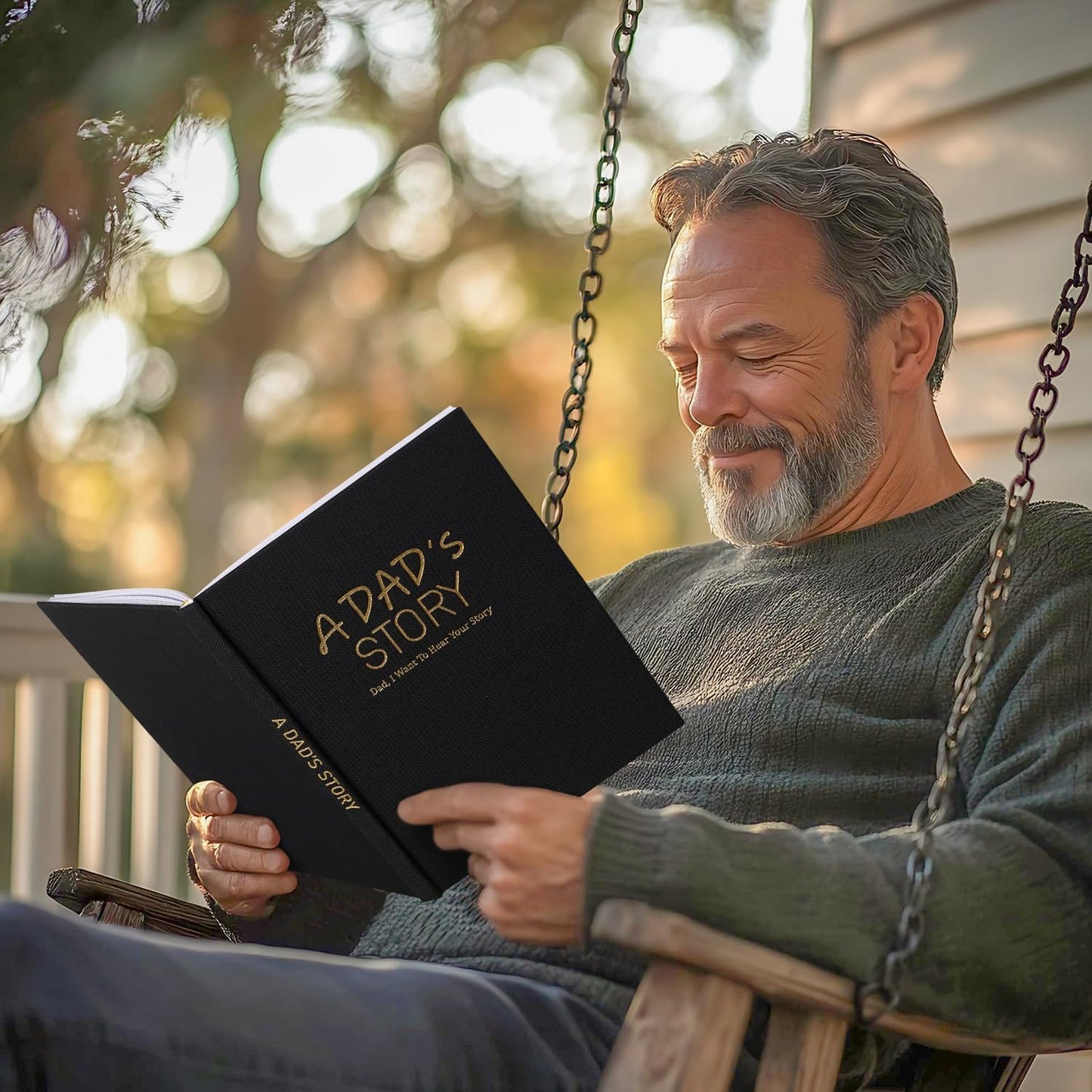 Artmag Dad's Life Story Journal Family Keepsake Book Linen Hardcover for Dad to Share His Memories, with 250+ Prompt Questions Book Gift for Birthday Father's Day Christmas (Black)