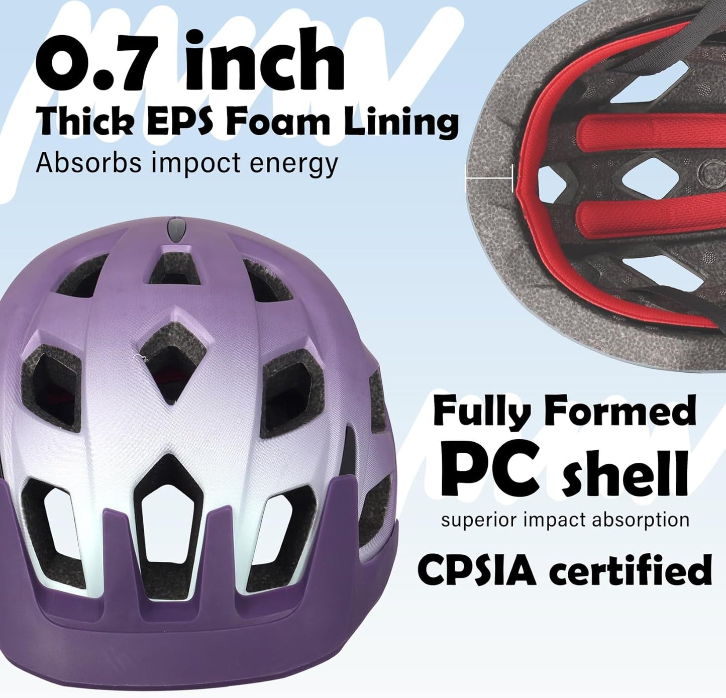 Kids Bike Helmet, 2 Size Adjustable for Youth Toddler Boys & Girls 3-5-8-10-12-14 Years, Child Helmets with Visor for Skating Cycling Scooter