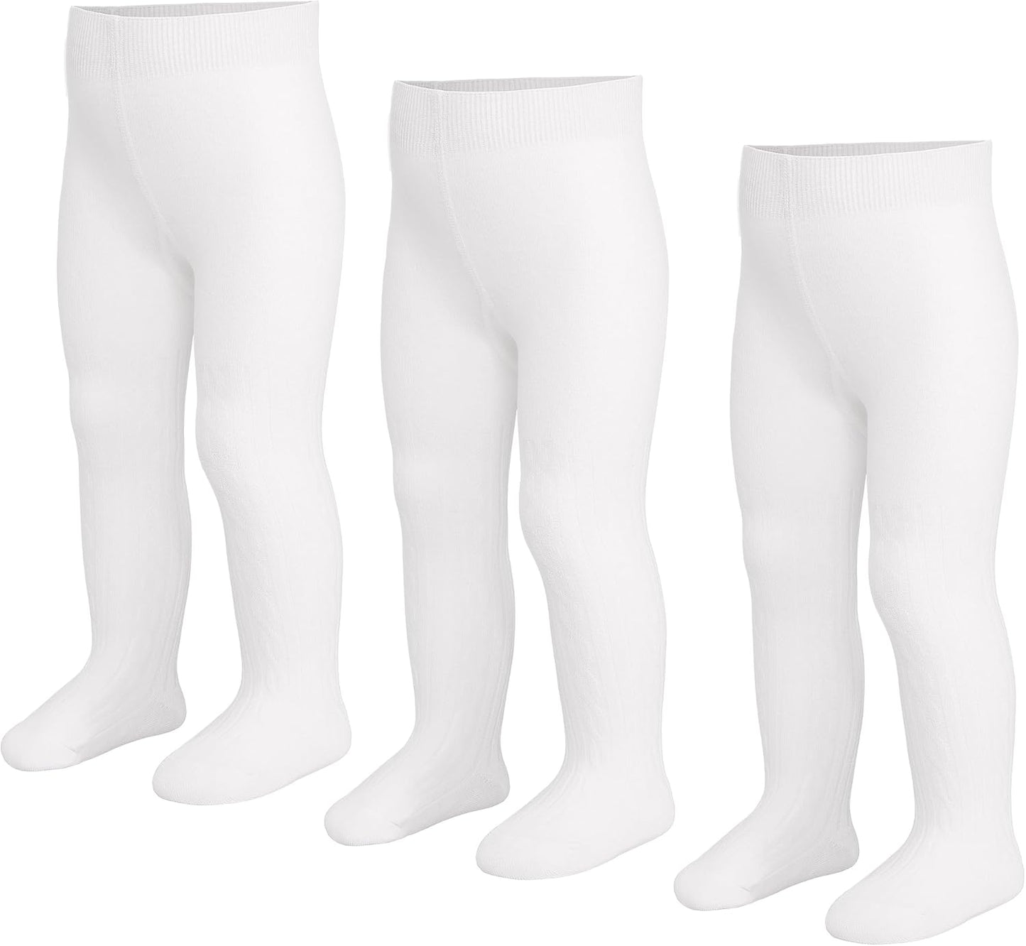 3 Pack Baby Girl Tights Cable Knit Leggings Stockings Cotton Pantyhose for Newborn Infant 6 Months-6 Years.