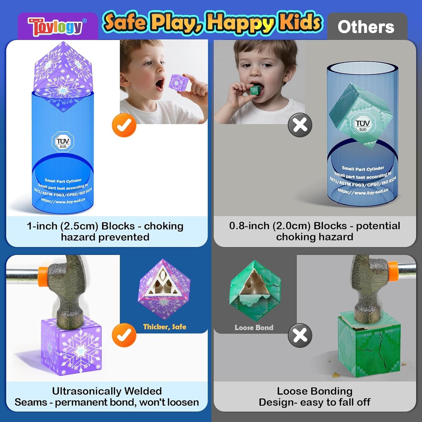 100PCS Large Magnetic Blocks-Build Mine Magnet World Ice Mine Sword Toddlers Toys for Kids Magnet Transparent Building Blocks Sensory Learning Toys for Boys and Girls Ages 3 4 5 6 7 8-12 Birthday Gift