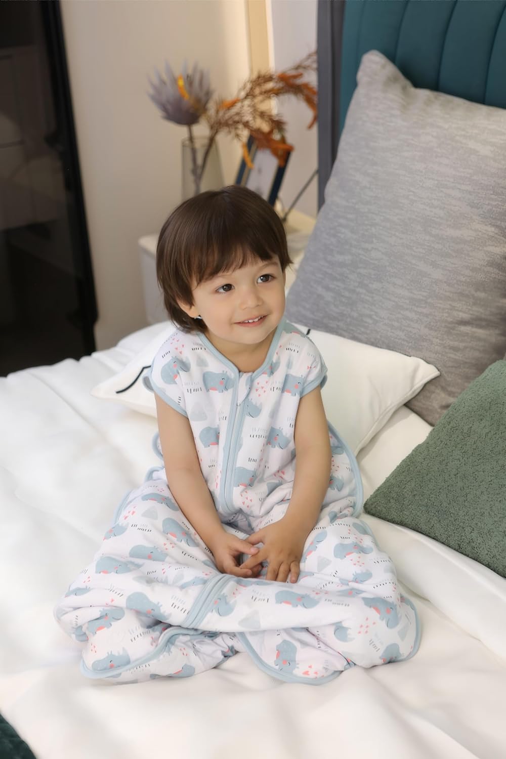 Baby Sleep Sack 2-4 T 95% Rayon from Bamboo 5% Spandex Boys & Girls Wearable Blanket 1.0 TOG Toddler Sleeping Sack 2- Way Zipper X-Large