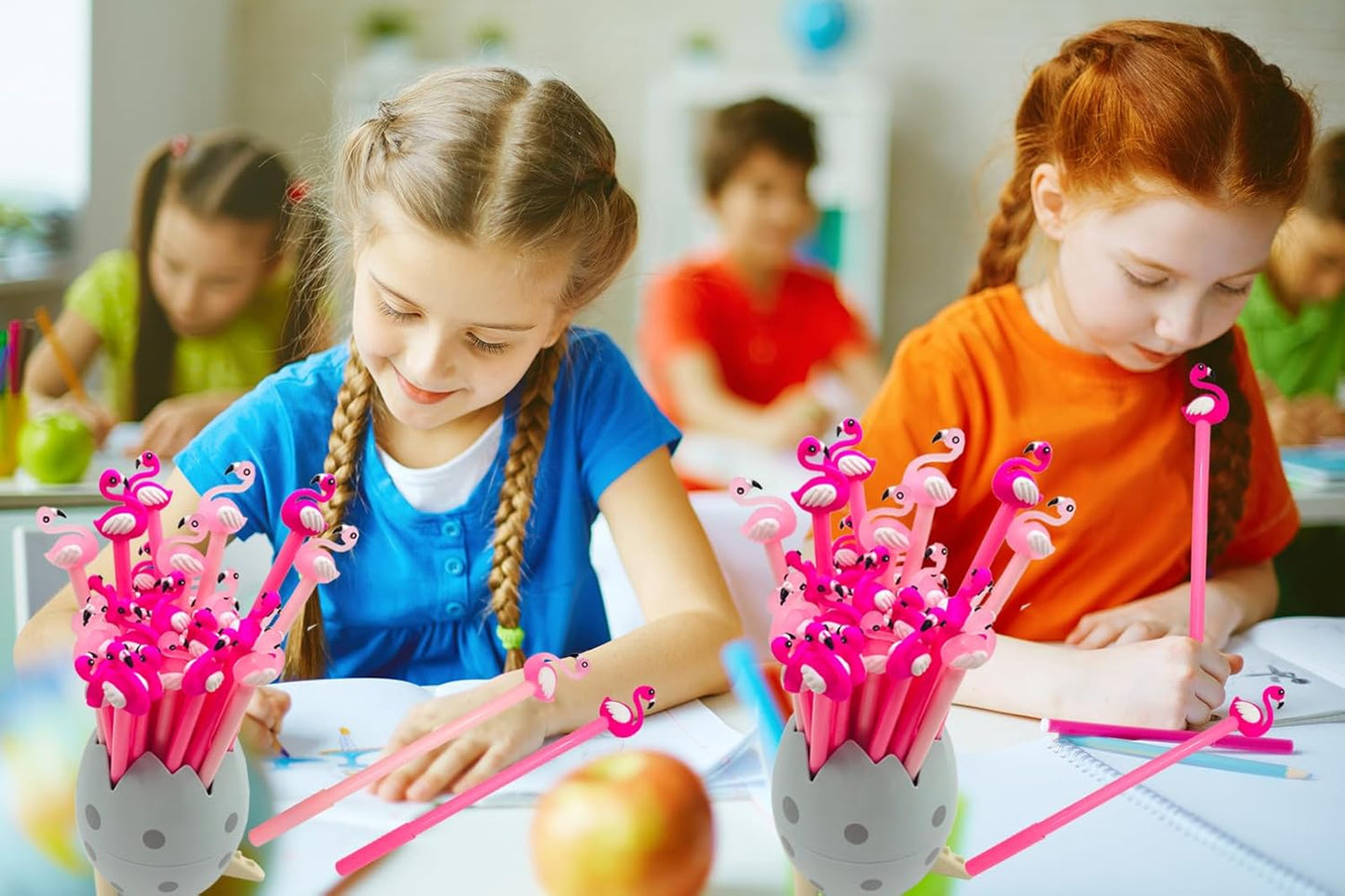 40 Pcs Cute Flamingo Gel Ink Pens - 0.5 mm Black Ink, Fun Kawaii Animal Pens for Kids, School, Office, Home Supplies & Party Favors