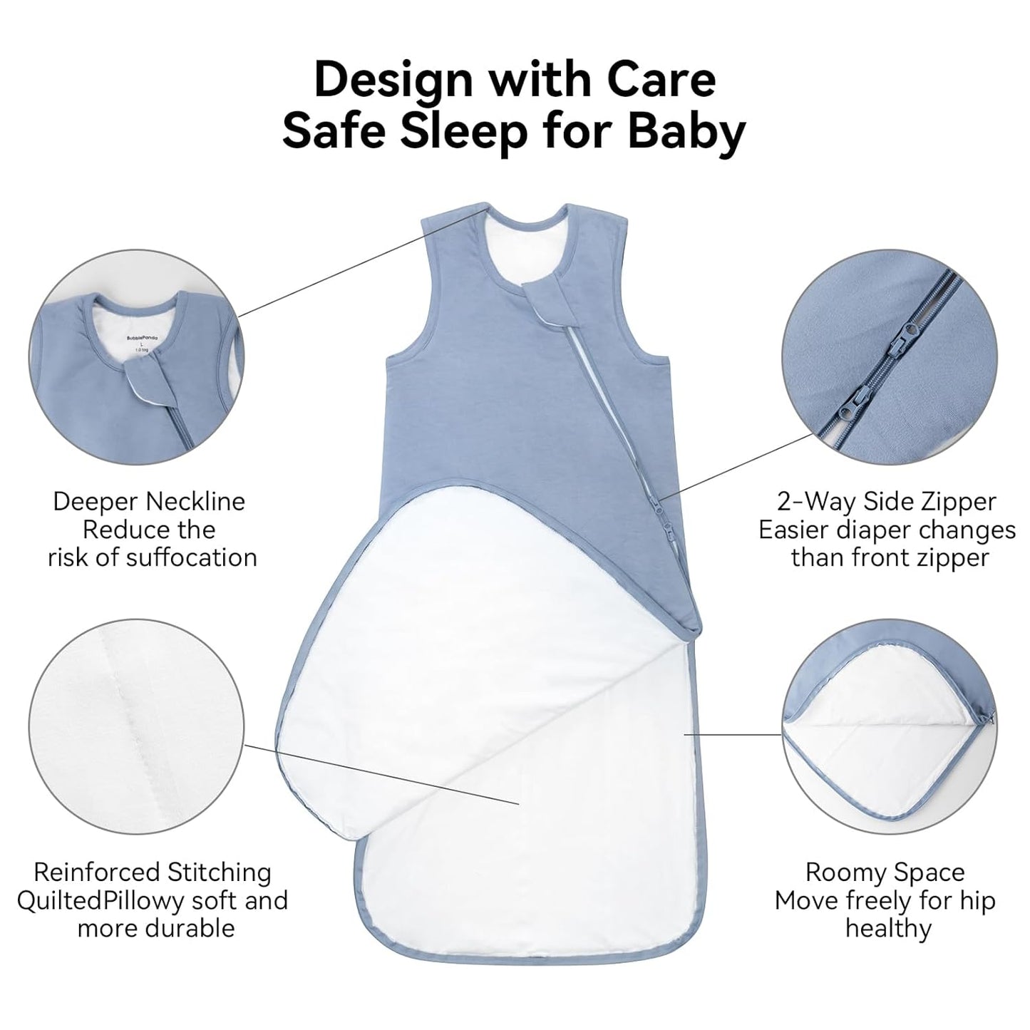 Rayon Made from Bamboo Sleep Sack 18-24 Months 1.0 Tog Ultra Soft Baby Wearable Blanket Toddler Sleeping Sack 2t for Babies Unisex Girl Boy 2-Way Zipper Baby Sleeping Bag Breathable Lightweight XL