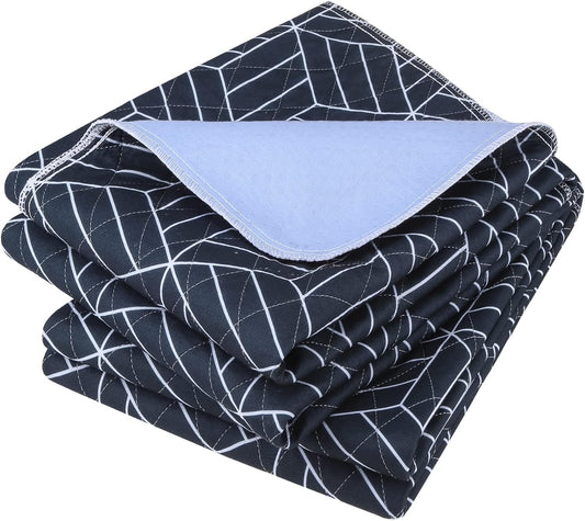 OUTCREATOR® Washable Bed Pads 34" x 76" (Pack of 2), Incontinence Mattress Protector, Anti-Slip Waterproof Underpads for Adults Kids Elderly Pets, Absorbency & Reusable Bedwetting Pads (Navy Blue)