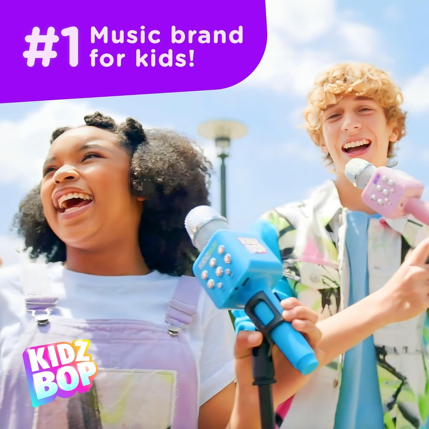 Move2Play, Kidz Bop Karaoke Microphone | The Hit Music Brand for Kids | Toy for Girls & Boys Ages 2, 3, 4, 5, 6, 7, 8+ Years Old | Gift & Birthday Present