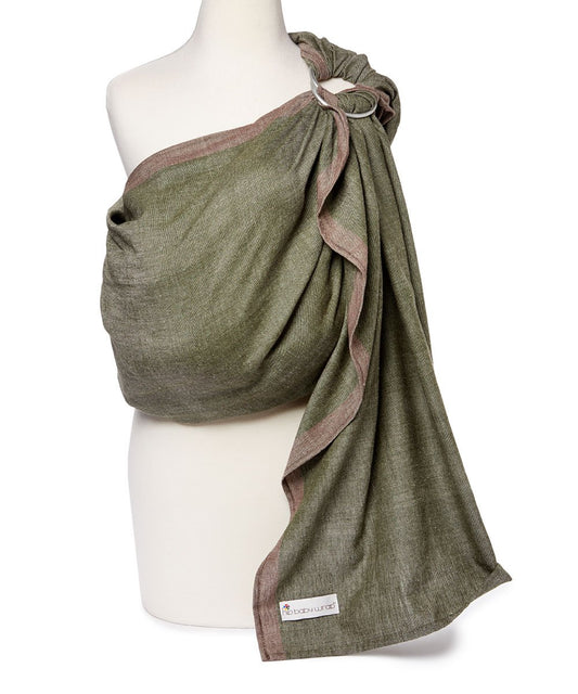Hip Baby Wrap Ring Sling Baby Carrier for Infants and Toddlers - Beautiful, 100% Soft Cotton Baby Wraps Carrier for Babies 8-35 lbs - Perfect Baby Shower Gifts Moms and Dads - Nursing Cover (Olive)