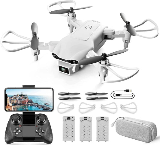 4DV9 Mini Drone with 1080P HD Camera for Kids FPV Live Video RC Quadcopter for Adults Beginners Toys Gifts,Altitude Hold, Waypoints Functions,One Key Start,3D Flips,3 Batteries,Gray