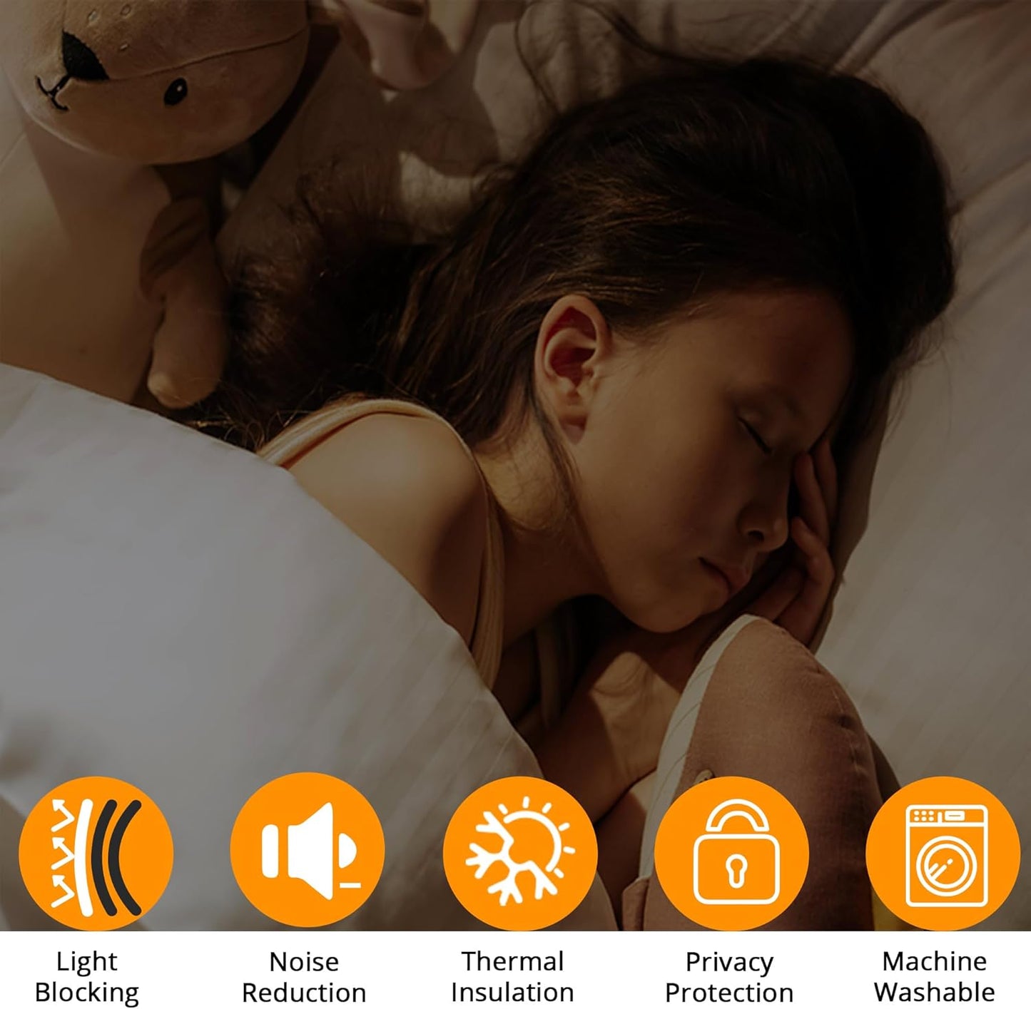 Kids Space Rocket and Astronaut Blackout Curtains - 100% Blackout, Thermal Insulated, Noise Reducing, Perfect for Kids Room and Nursery, 2 Panels (Sky-Blue Space Doodles, W52×L63)