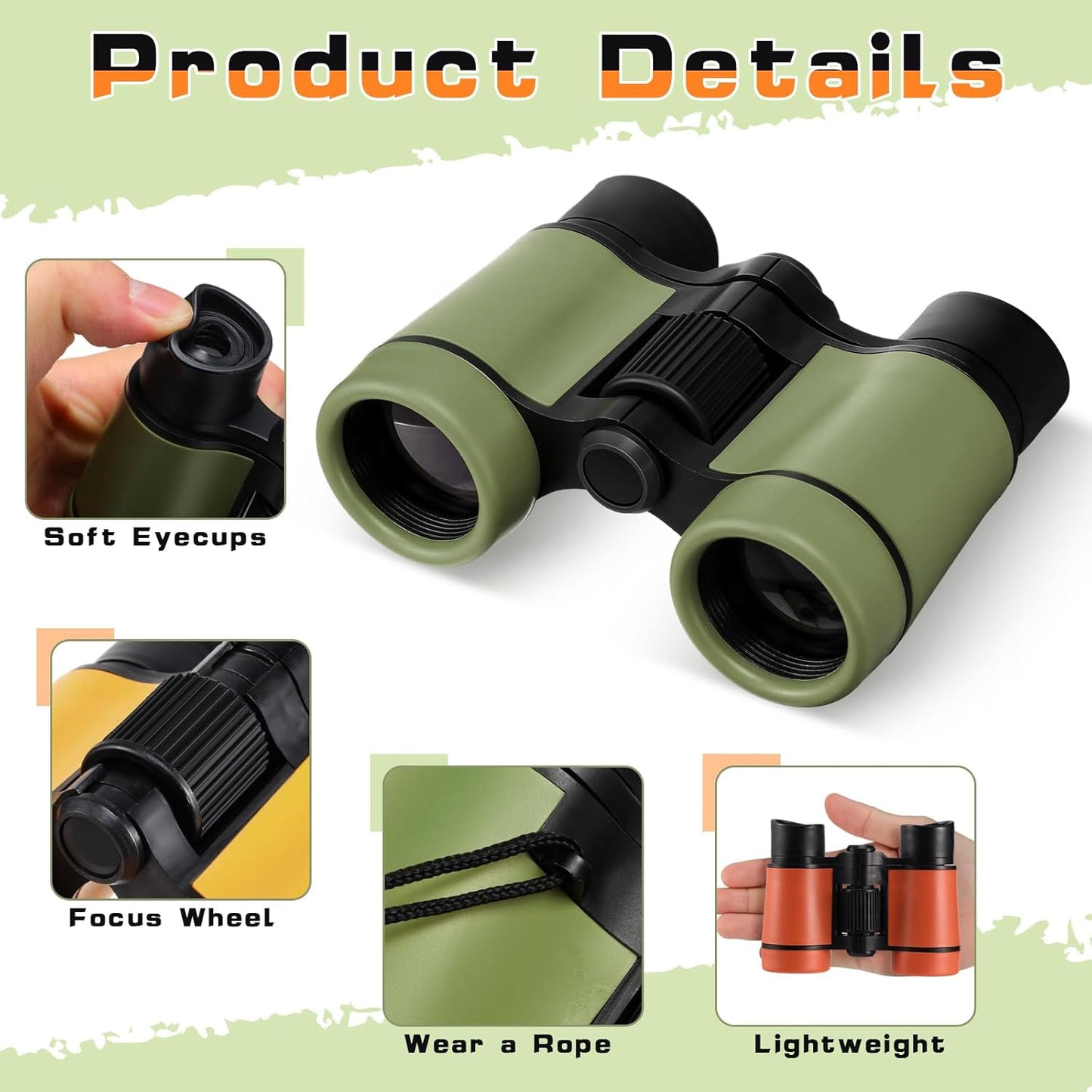 12 Pack Kid Binoculars Shockproof Mini Compact Binoculars Toys for Girls Boys Small Folding Telescope for Bird Watching Educational Learning Camping Birthday Gifts