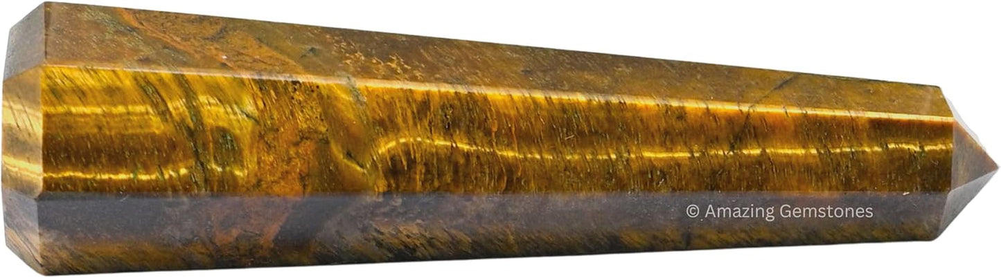 Amazing Gemstone Tigers Eye Crystal Towers ~ Natural Healing Crystal Point Obelisk for Reiki Healing and Crystal Grid (2 to 3 INCH)