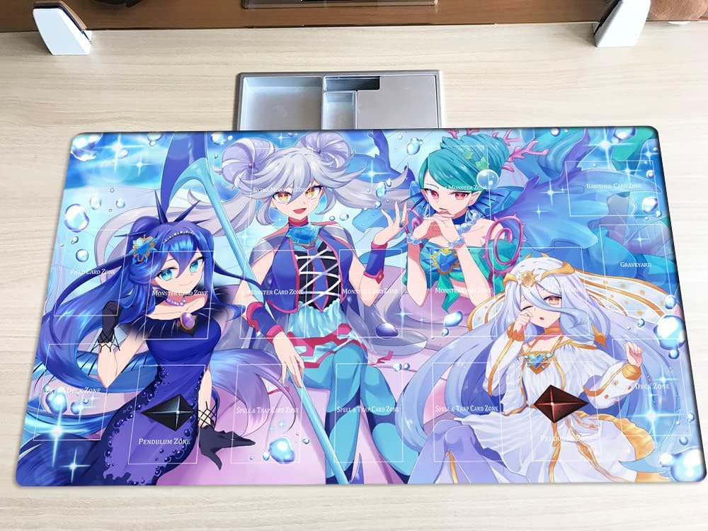New Mlikemat Playmat Marincess TCG CCG OCG Trading Card Game Mat with Zones + Free Bag (ZD039-773-A)