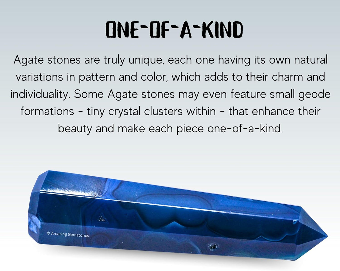 Amazing Gemstone Blue Agate Crystal Towers ~ Natural Healing Crystal Point Obelisk for Reiki Healing and Crystal Grid (2 to 3 INCH)