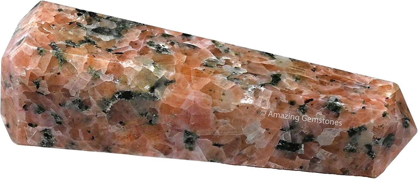 Amazing Gemstone Pink Dotted Calcite Crystal Towers ~ Natural Healing Crystal Point Obelisk for Reiki Healing and Crystal Grid (2 to 3 INCH)