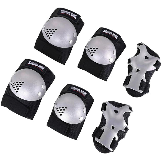Youth/Kids Knee Pads Elbow Pads Wrist Guards Protective Gear Set for 3-15 Years Child Roller Skates, Skateboard, Cycling, Inline Skating, BMX Bike, Balance Bike, Scooter Riding and Other Outdoor Sports
