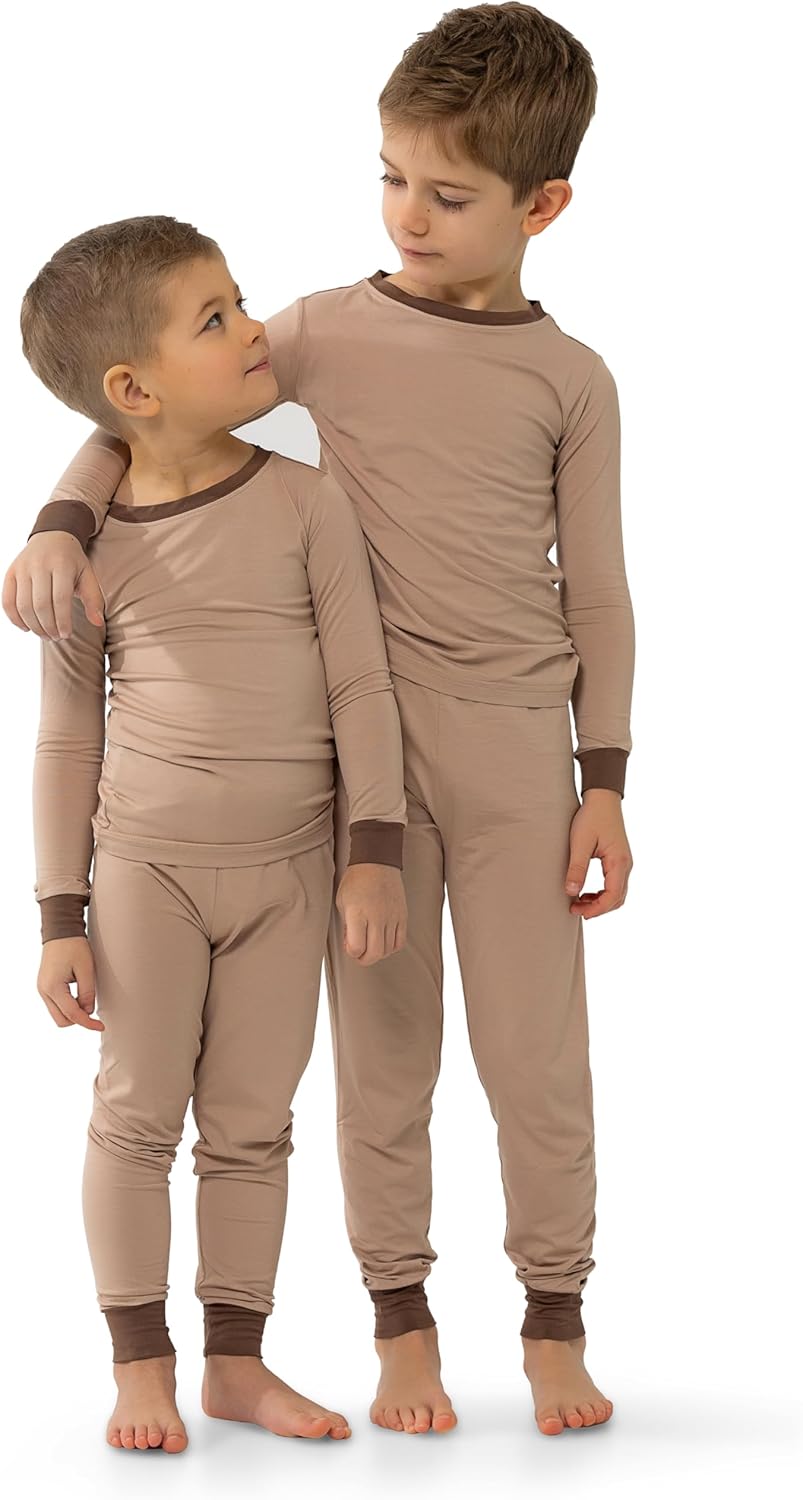 2-Piece Pajama for Kids and Toddlers - Toddler Pajamas - Boys and Girls Pajamas viscose made from Bamboo