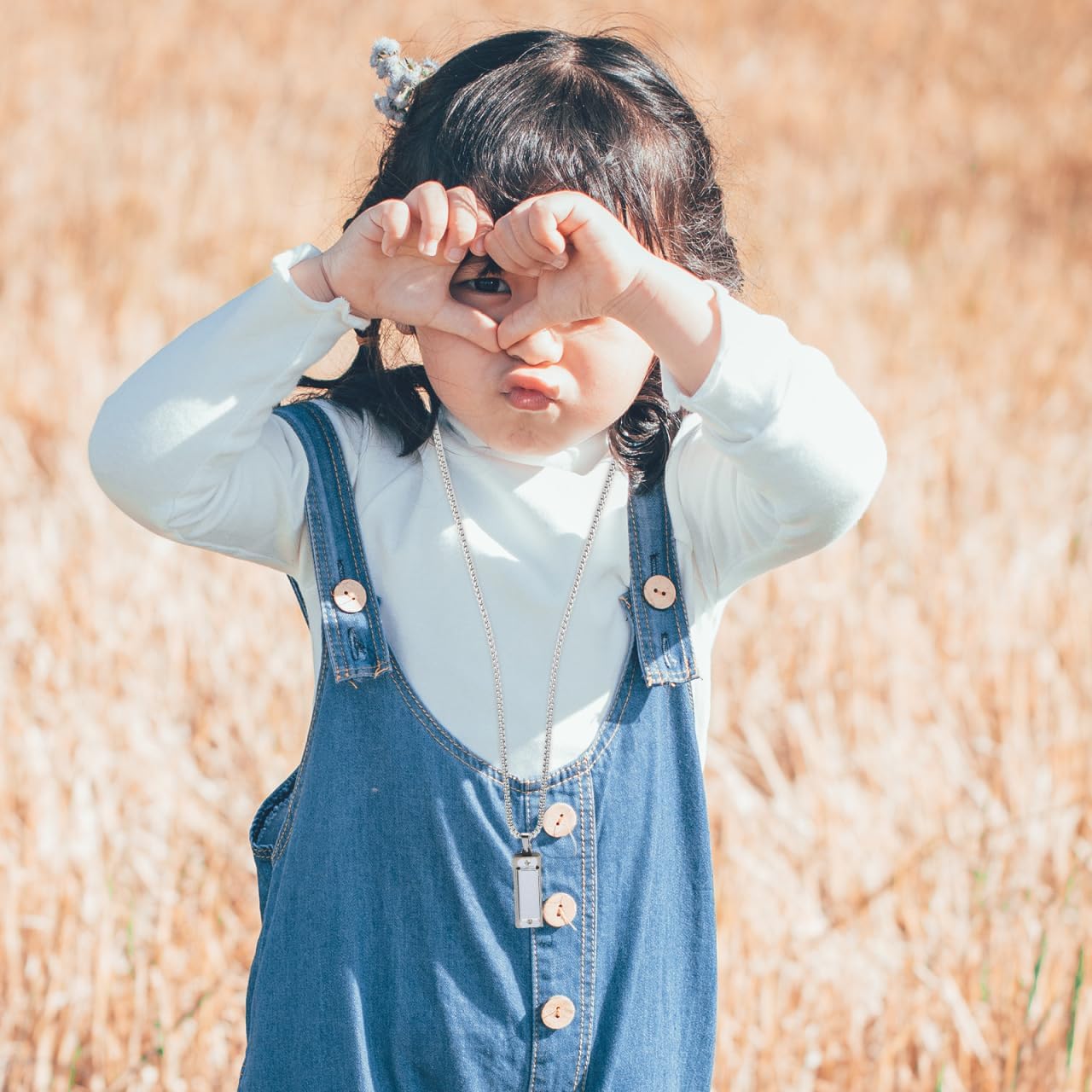 Mini Harmonica Necklace - Adorable Mini Harmonica Necklace Music Party Favor, 6 Pcs Portable Wind Instruments
