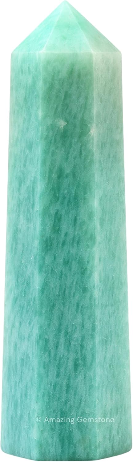 Amazing Gemstone Amazonite Crystal Towers ~ Natural Healing Crystal Point Obelisk for Reiki Healing and Crystal Grid (2" to 3" Inch)