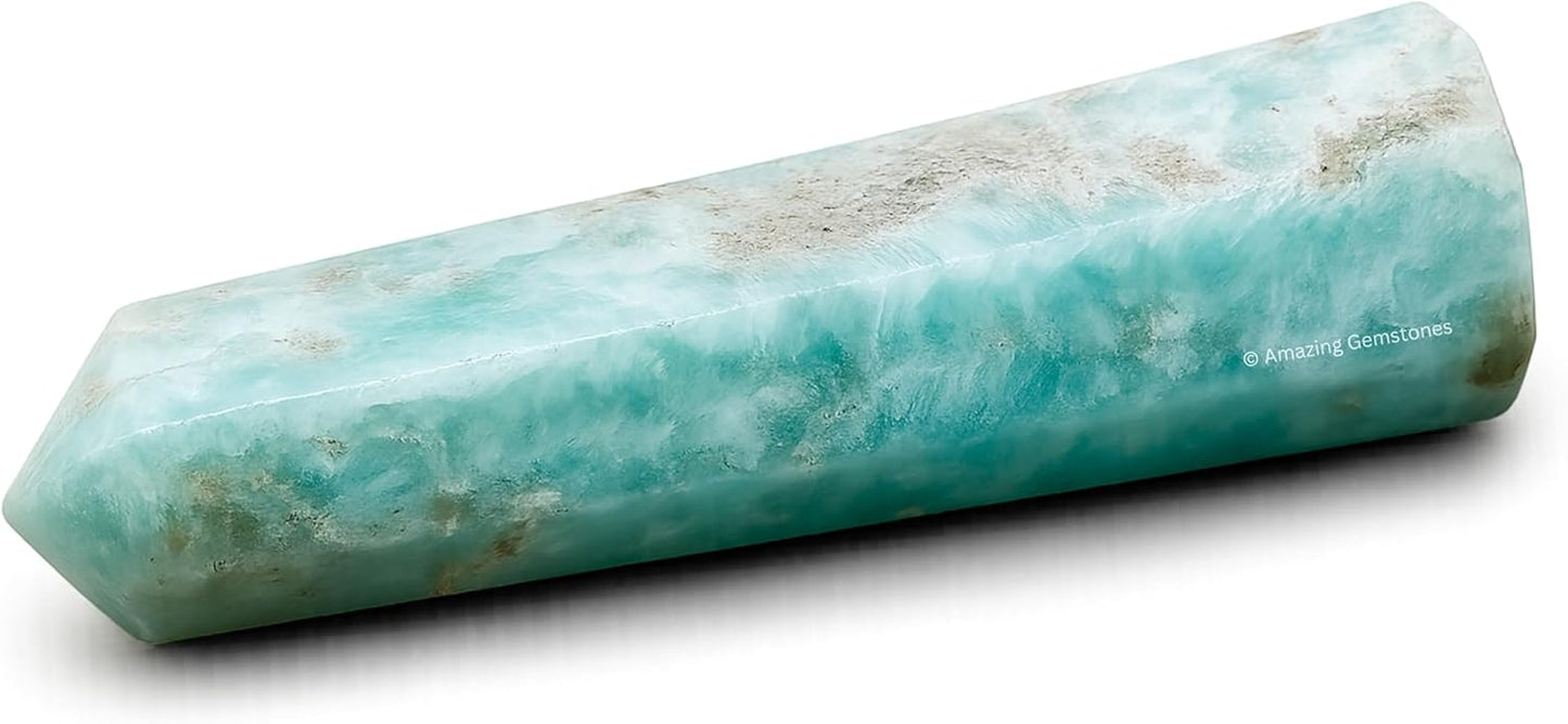 Amazing Gemstone Caribbean Calcite Crystal Towers ~ Natural Healing Crystal Point Obelisk for Reiki Healing and Crystal Grid (3" to 4" INCH)