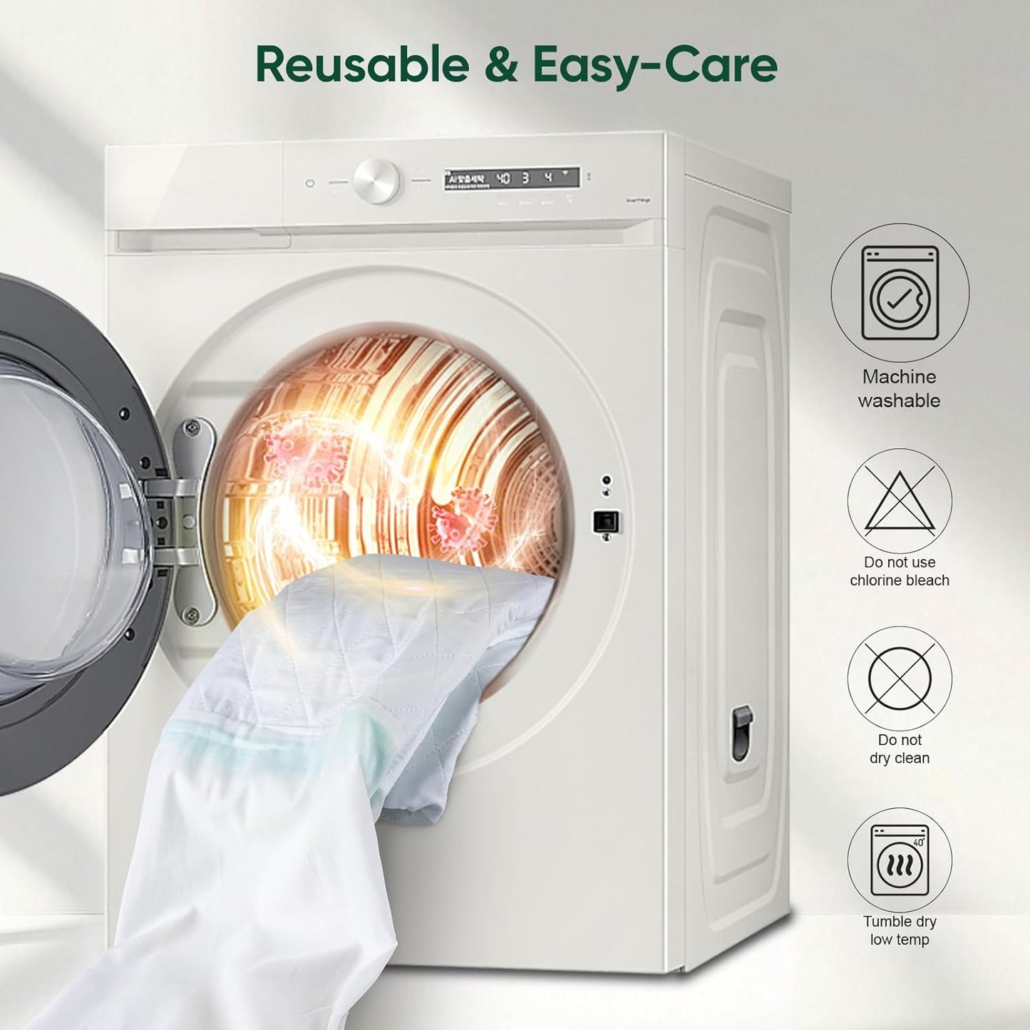 Bed Pads Washable Waterproof, King (76" x 36", Pack of 2) Incontinence Bed Pads & Pee Pads, Perfect for Kids, Adults and Elderly