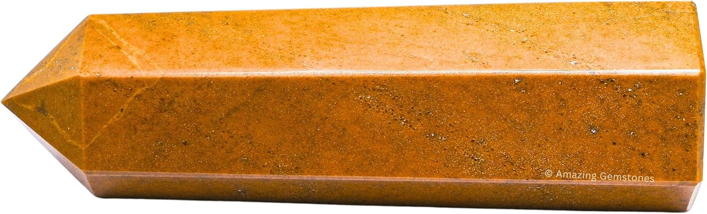 Amazing Gemstone Large Yellow Jasper Crystal Towers ~ Natural Healing Crystal Point Obelisk for Reiki Healing and Crystal Grid (5.5" to 6" INCH)