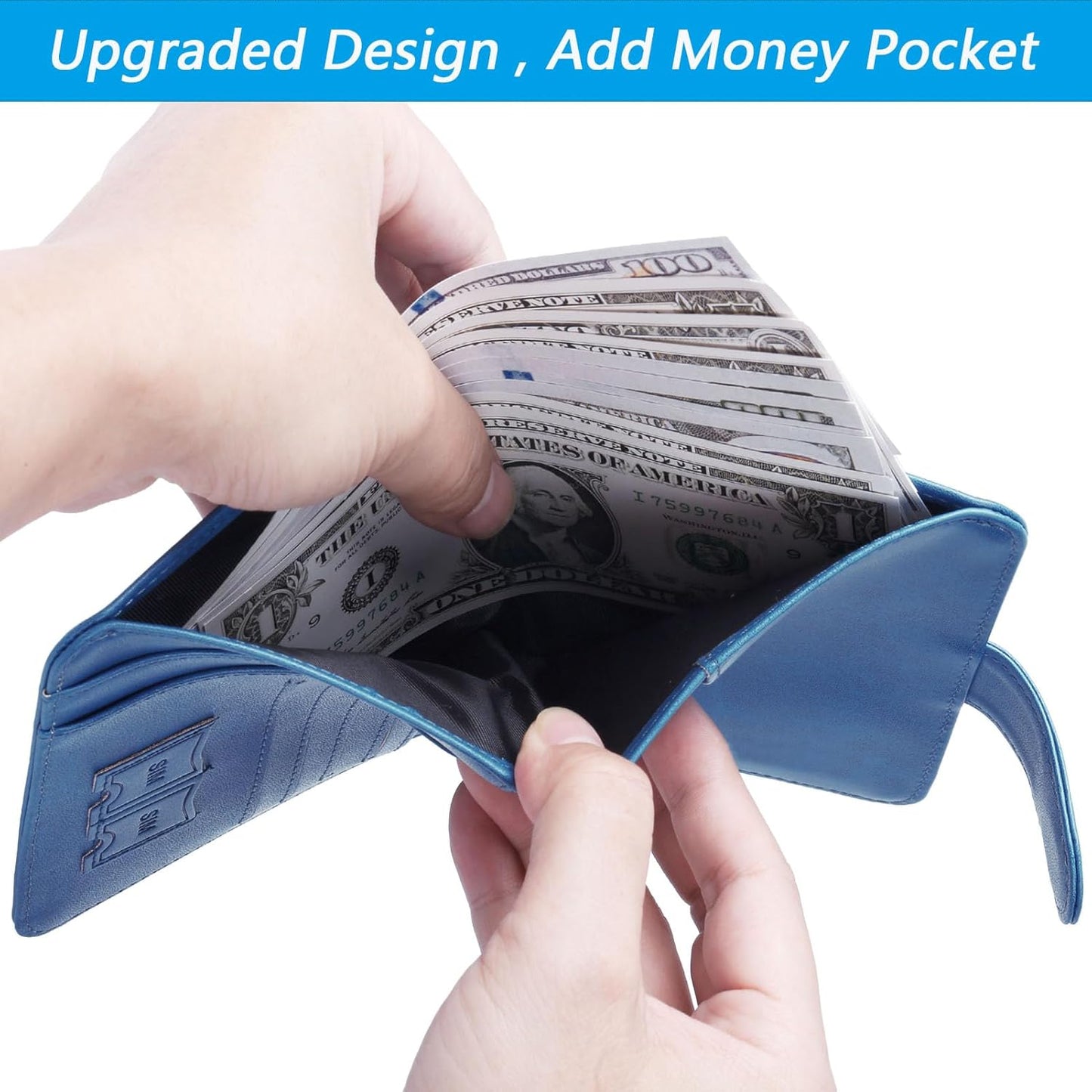 Airtag Passport Holder Cover Wallet RFID Blocking Leather Case Travel Essentials Luggage Accessories Travel Must Have(118#Blue)