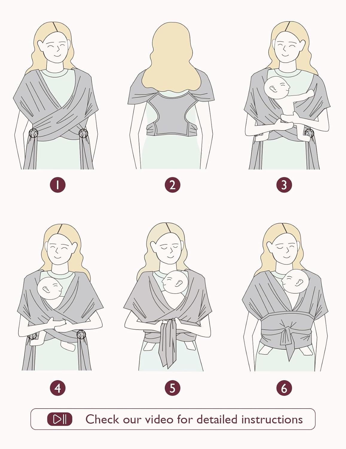 Momcozy Baby Carrier AirMesh - The Perfect Summer Sling for Newborns to Toddler 8-35 lbs - Cooling Fabric Baby Wrap, Lightweight, Ergonomic, and Easy to Wear, Beige