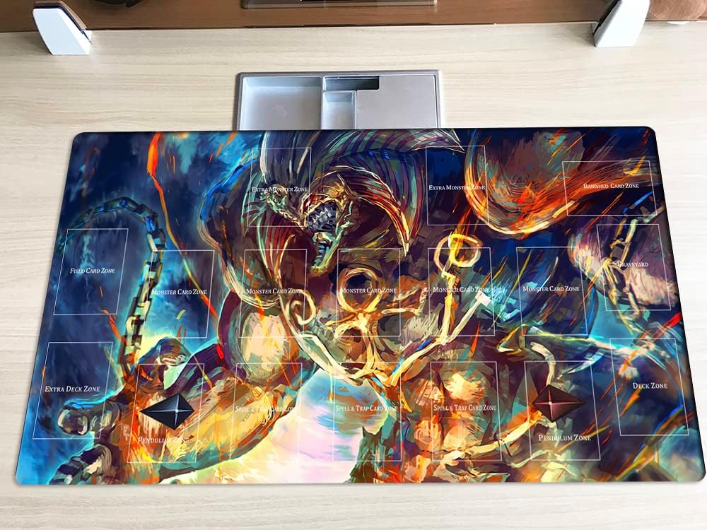 New Mlikemat Playmat Exodia TCG CCG OCG Trading Card Game Mat with Zones + Free Bag (ZD039-758-A)