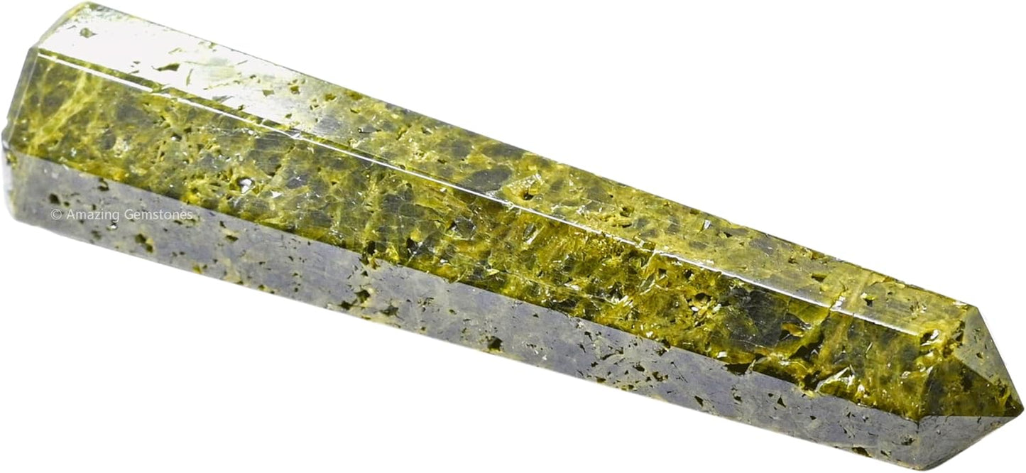 Amazing Gemstone Green Tourmaline in Matrix Crystal Towers - Natural Healing Crystal Point Obelisk for Reiki Healing and Crystal Grid (3 Inch)