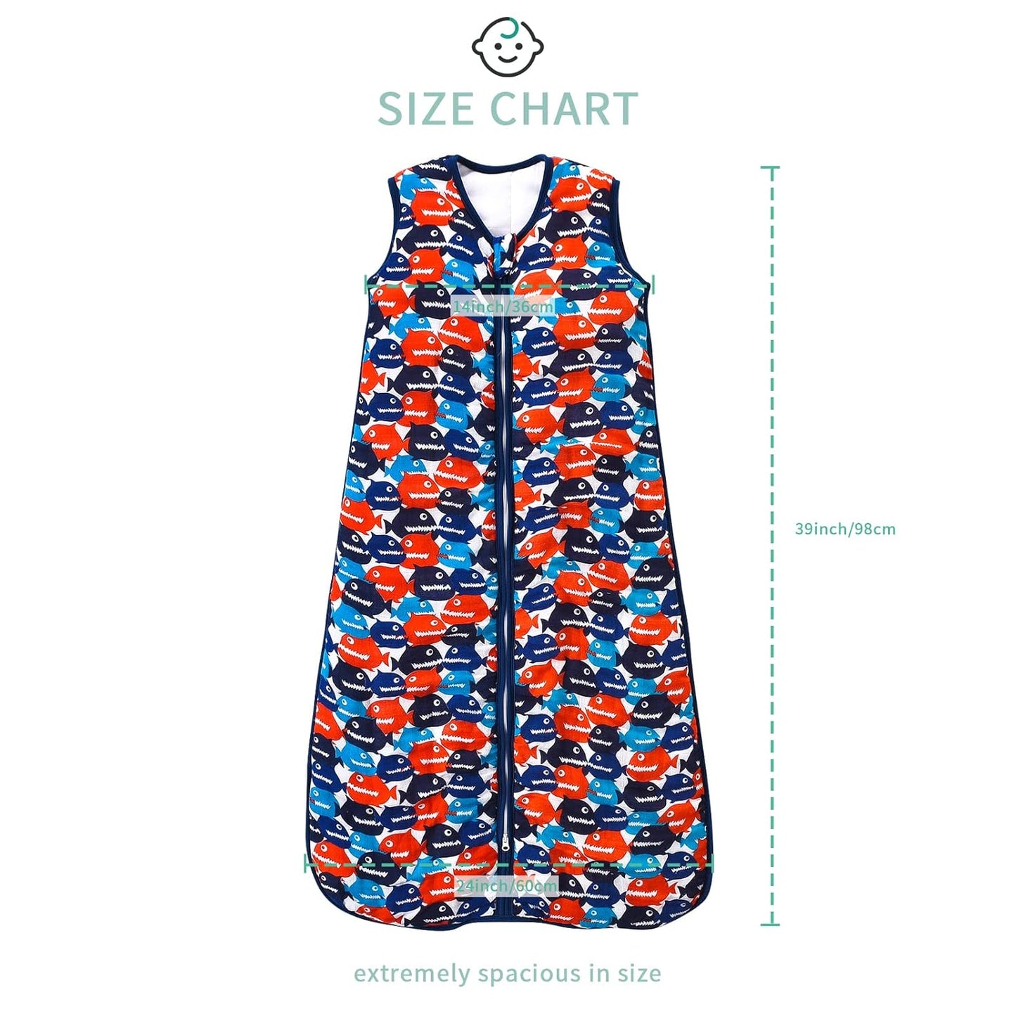 Toddler Sleep Sack, 70% Rayon from Bamboo and 30% Cotton Baby Wearable Blanket Winter 2.5 TOG Sleeping Sack Soft Warm (2-4T)