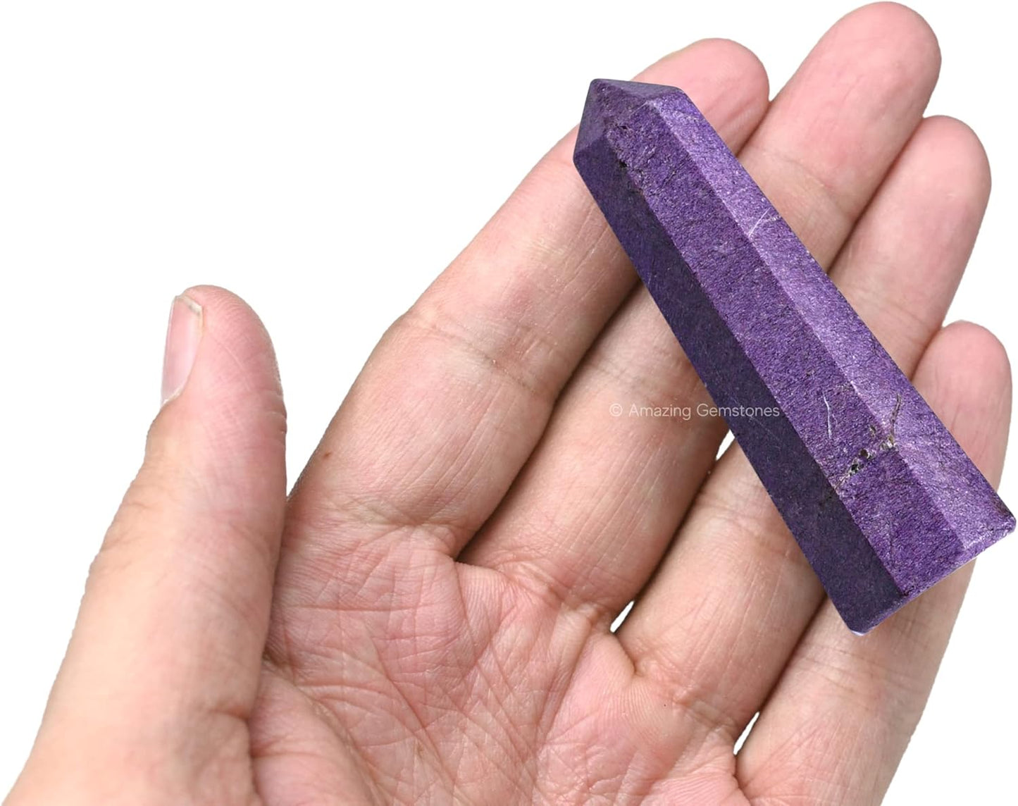 Amazing Gemstone Stichtite Crystal Towers - Natural Healing Crystal Point Obelisk for Reiki Healing and Crystal Grid (2" to 3" Inch)