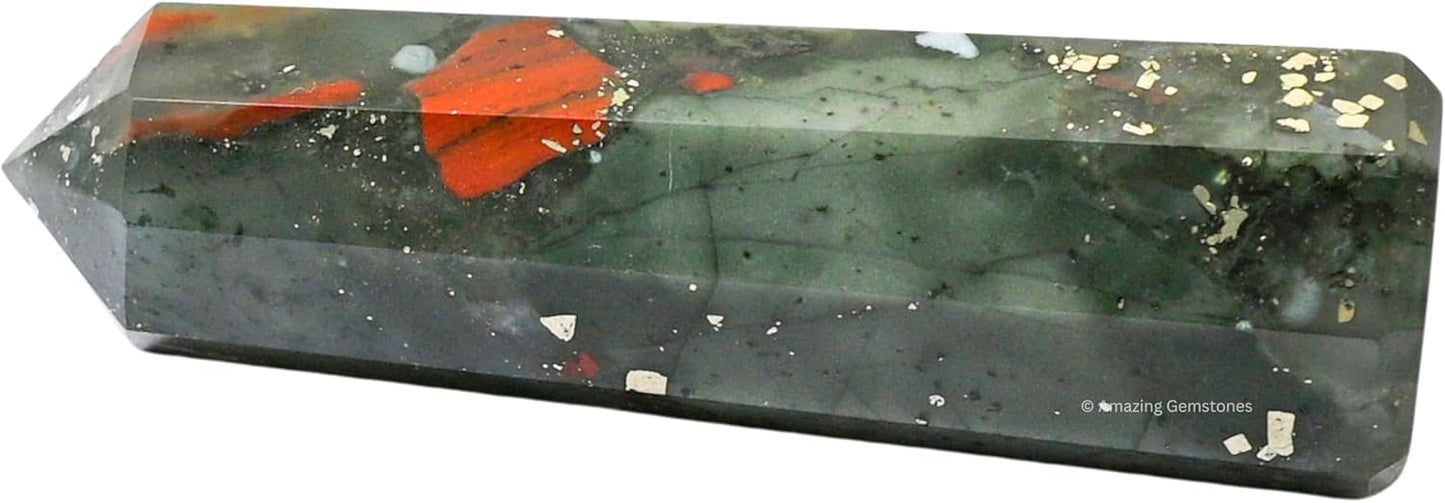 Amazing Gemstone African Bloodstone Crystal Towers ~ Natural Healing Crystal Point Obelisk for Reiki Healing and Crystal Grid (2" to 3" Inch)
