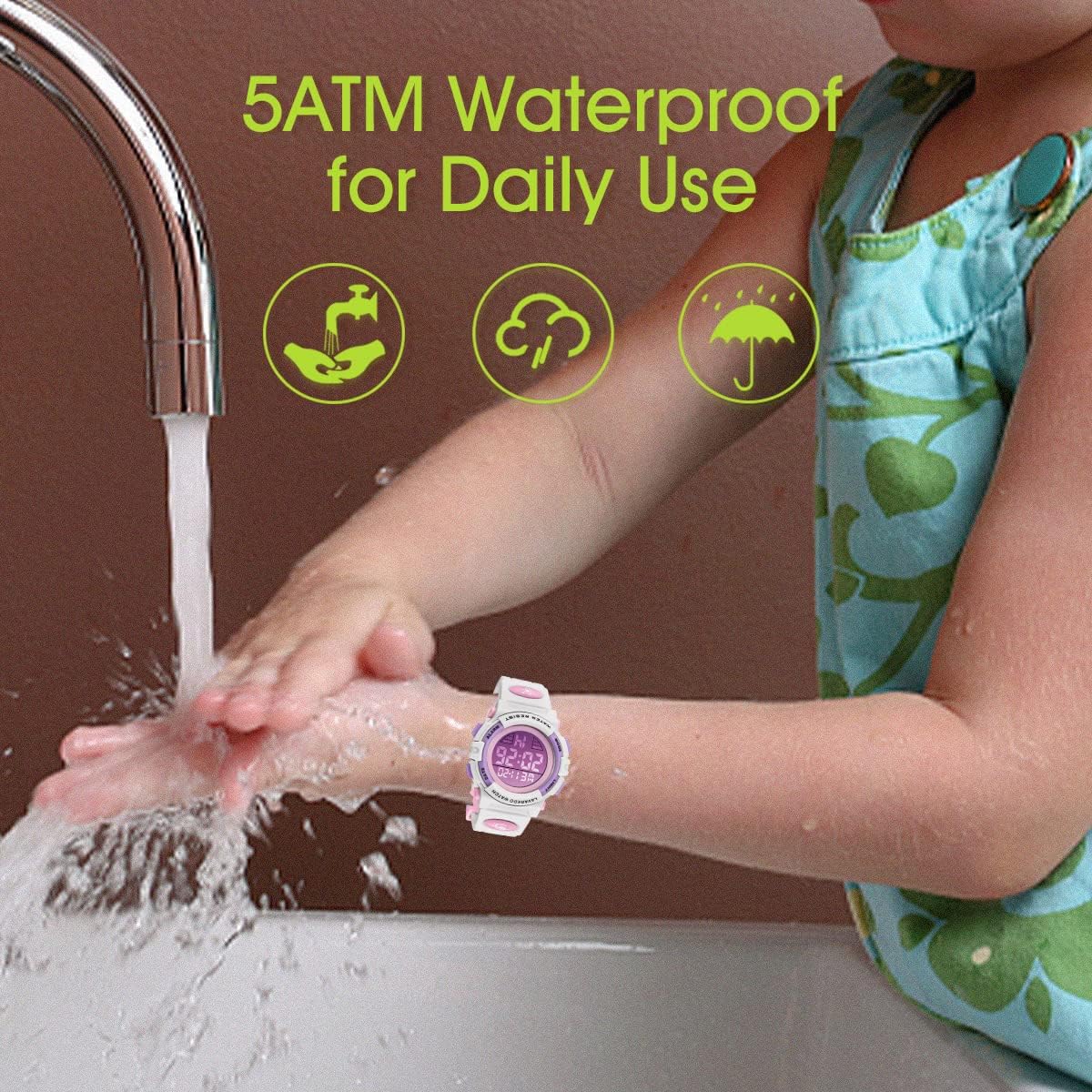 Kids Watch,Boys Watch for 3-15 Year Old Boys,Digital Sport Outdoor Multifunctional Chronograph LED 50 M Waterproof Alarm Calendar Analog Watch for Children with Silicone Band,Kids Gift