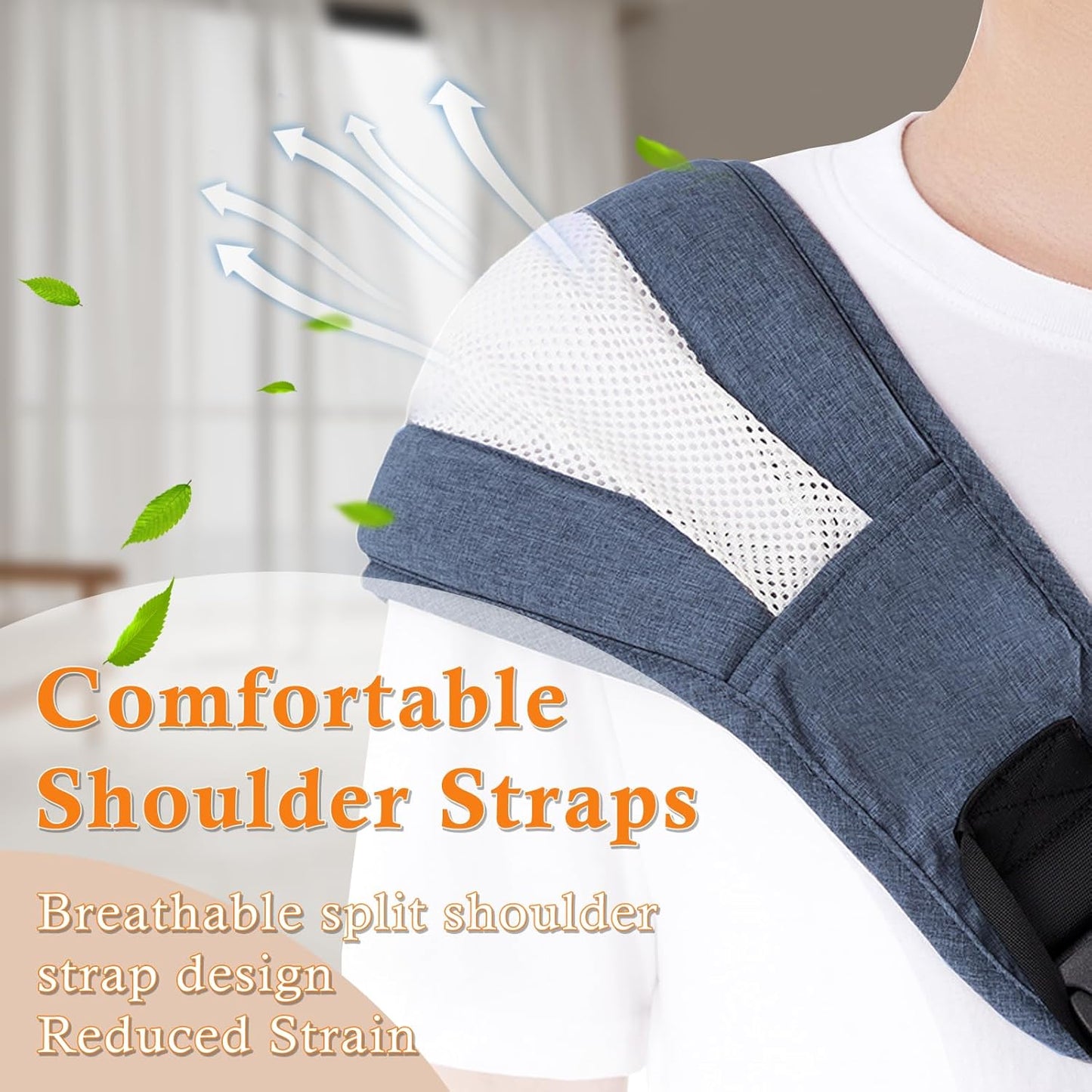 Baby Carrier Newborn to Toddler-Adjustable Baby Sling Carrier,Toddler Carrier for 25-60lbs,Comfortable Toddler Sling for Hands-Free Carrying (Blue)