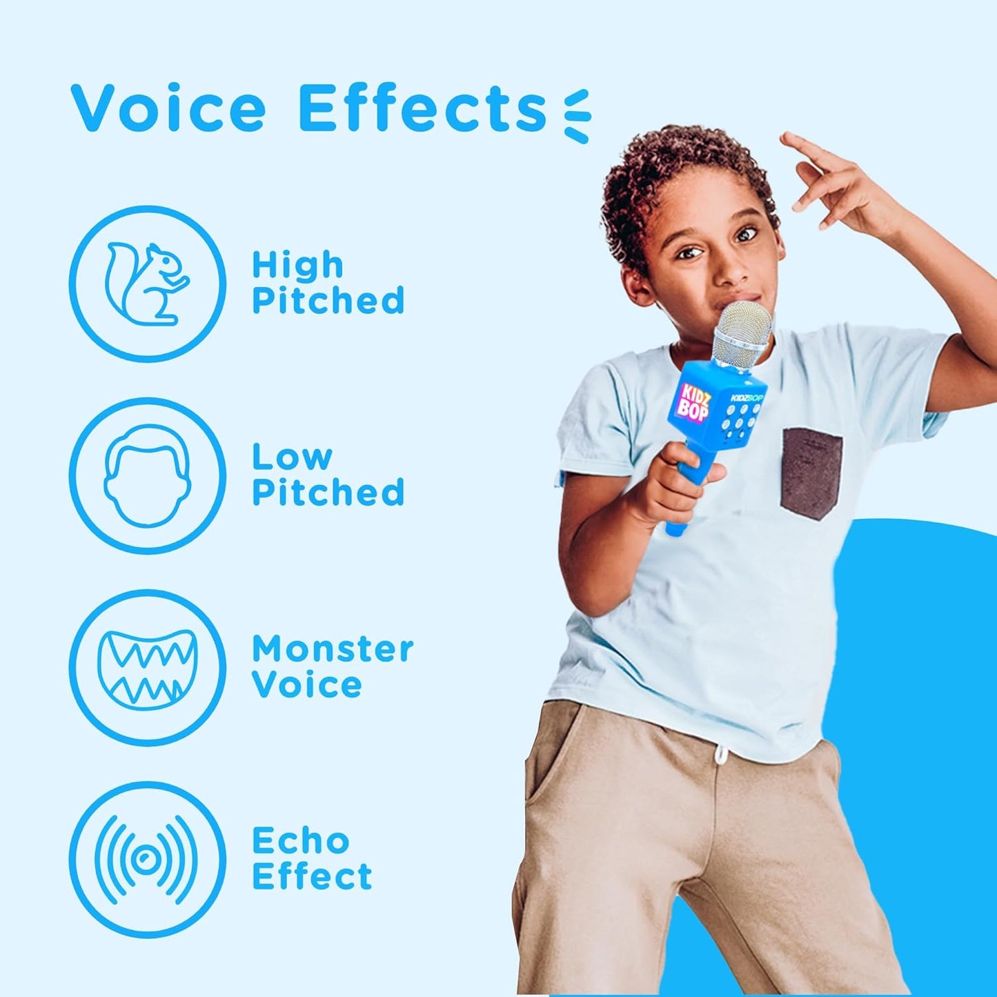 Move2Play, Kidz Bop Karaoke Microphone | The Hit Music Brand for Kids | Toy for Girls & Boys Ages 2, 3, 4, 5, 6, 7, 8+ Years Old | Gift & Birthday Present