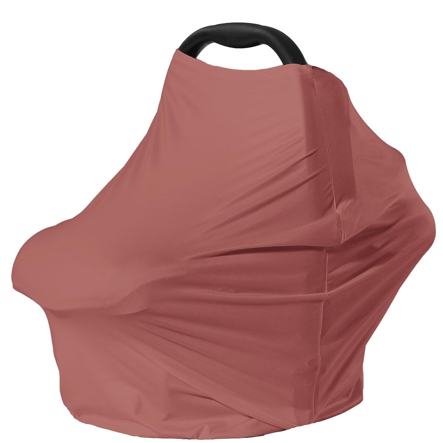 Car Seat Cover Baby for Nursing, Baby Breastfeeding Cover Carseat Canopy Covers, Solid Color Multi-use Nursing Cover for Babies (Bronze red)